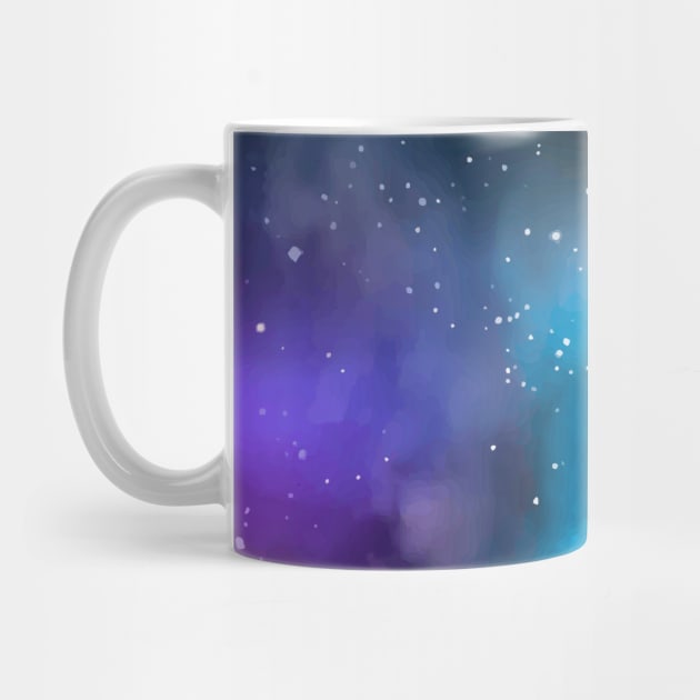 Blue Watercolor Galaxy by NewburyBoutique